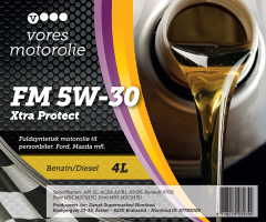 Produkt label: Vores motorolie FM 5W‑30 Xtra Protect
